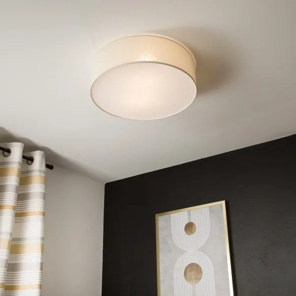 Stropné svietidlo SIRJA DOUBLE 4xE27/15W/230V pr. 45 cm krémová