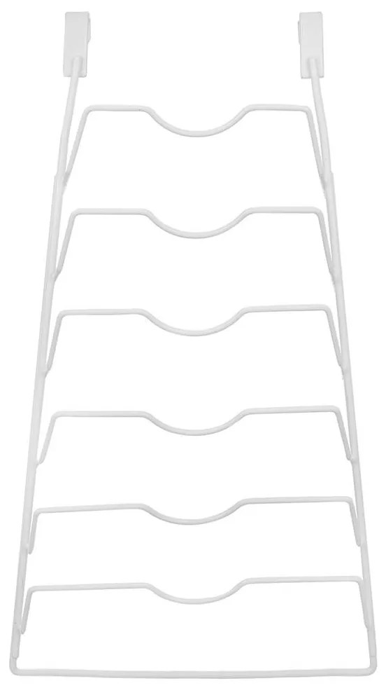 Orion Držiak, stojan na pokrievky závesný na dvierka - 6 pozícií, biely kov