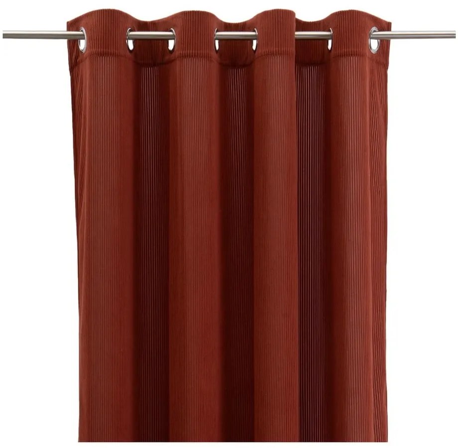 Menčestrový záves v terakotovej farbe 140x260 cm Merely – Casa Selección