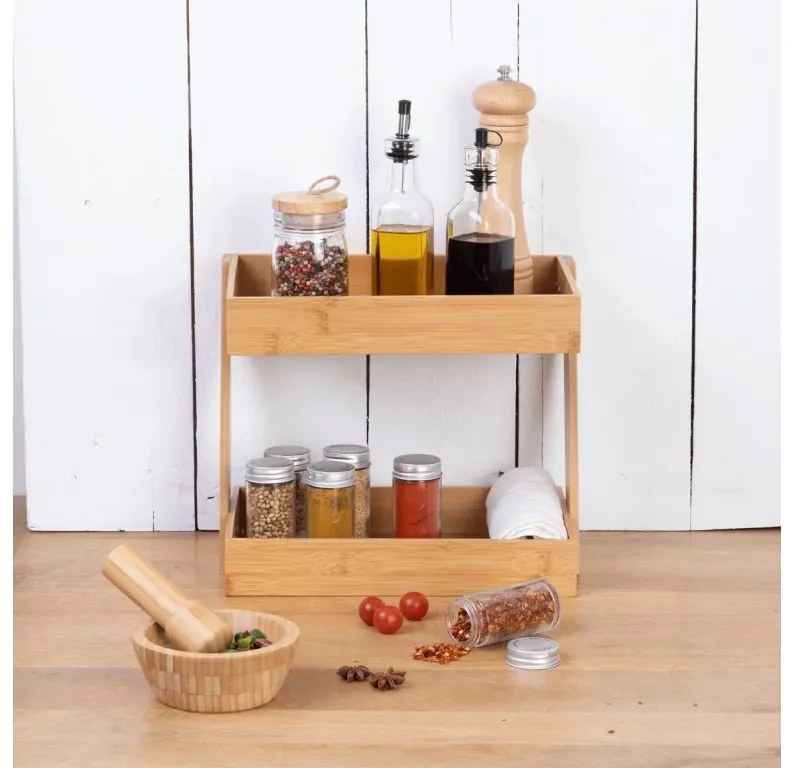 5Five® Organizér, polica, bambus, 2-poschodový, TACA