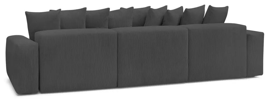 Sivá menčestrová rohová pohovka Voltaire – Bobochic Paris