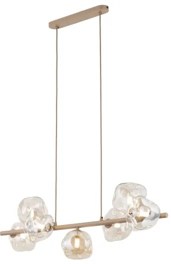 Luster na lankách LAVA 7xG9/8W/230V béžová/dymová béžová