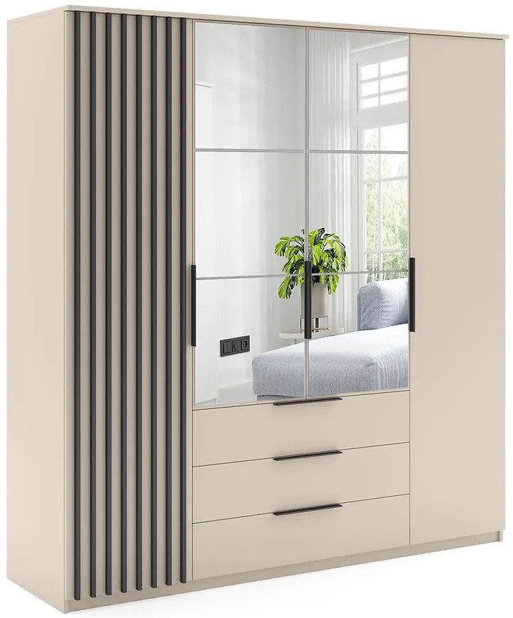 Skriňa Torino Kašmír/Lamela čierna