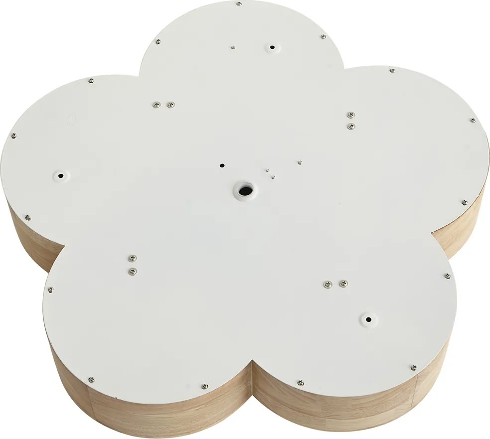 Detské stropné svietidlo drevené s bielou farbou - Lucille