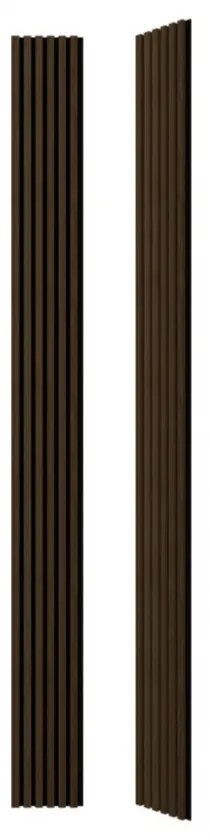 Akustický panel ACOUSTIC LINE - ezotica | čierna, 2650 x 245 x 22 mm, lamely MDF + FINISH FOLIE, akustický podklad FILC
