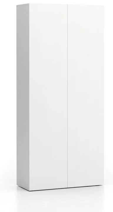 PLAN Kancelárska šatníková skriňa SEGMENT, 2 police, šatníková tyč, 840 x 370 x 1880 mm, grafitová