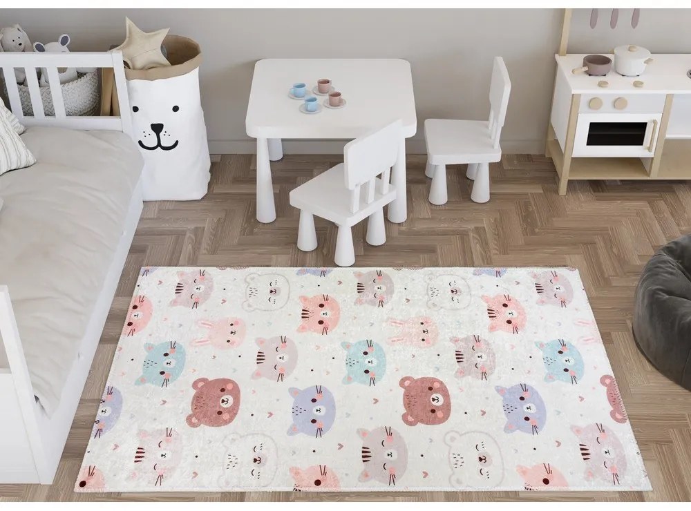 Slonovinový prateľný detský koberec 160x230 cm Cute Animals – Vitaus