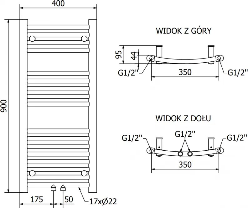 Mexen Ares, elektrické vykurovacie teleso 900 x 400 mm, 300 W, biela, W102-0900-400-2300-20