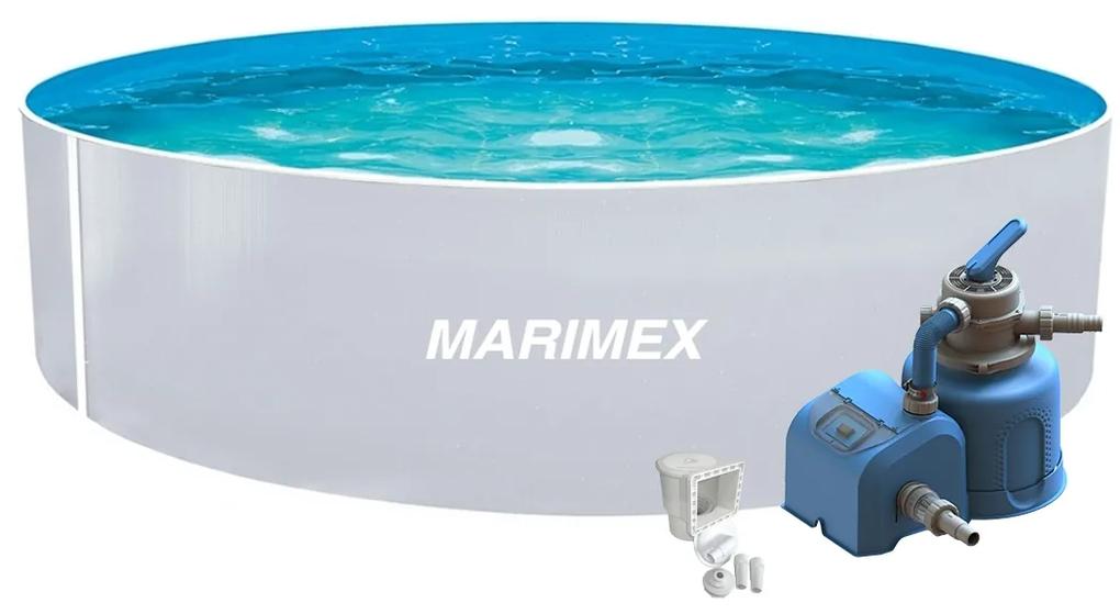 Marimex | Bazén Marimex Orlando 3,66x0,91 m s pieskovou filtráciou a príslušenstvom - motív biely | 19900125