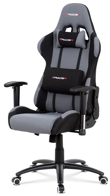 Kancelárske kreslo KA-F01 GREY, sivá/čierna