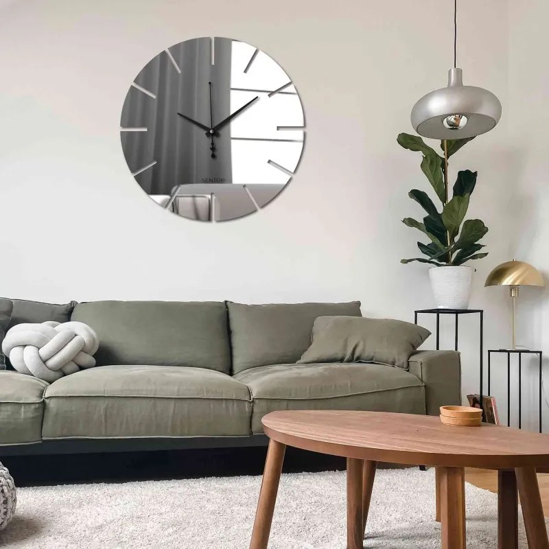 Hodiny na stenu z akrylátového skla - zrkadlové a farebné | SENTOP X0106