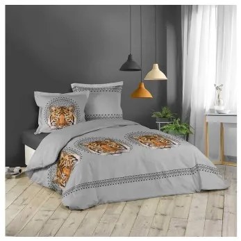 Sammer Originálne posteľné obliečky z bavlny s motívom tigra 200x200 cm 3574386428378 200 x 200 cm