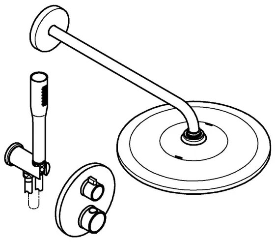 GROHE 34880000 - Podomietková statická sprchová batéria GROHTHERM SMARTCONTROL chróm