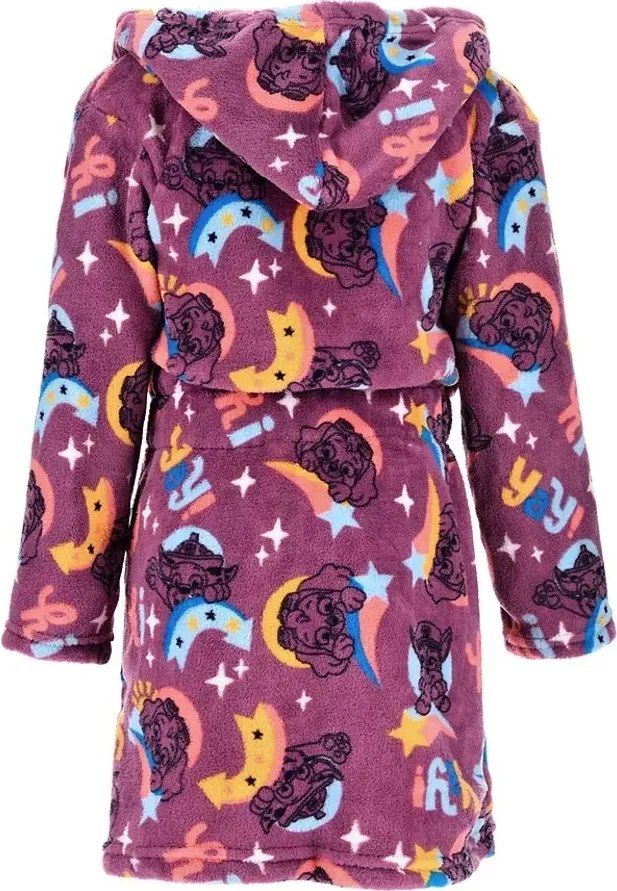 Detský / dievčenský coral fleece župan s kapucňou Tlapková patrola - Paw Patrol, EU 98 Fialová