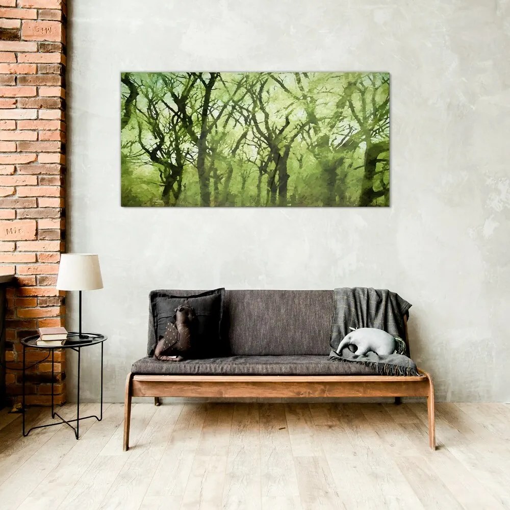 Skleneny obraz Abstrakcie lesa