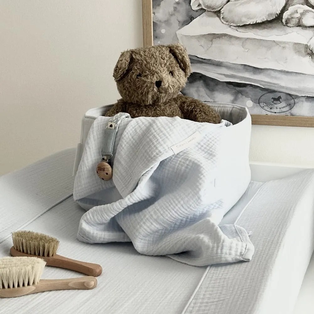 Detská súprava so zavinovačkou svetlo modrá