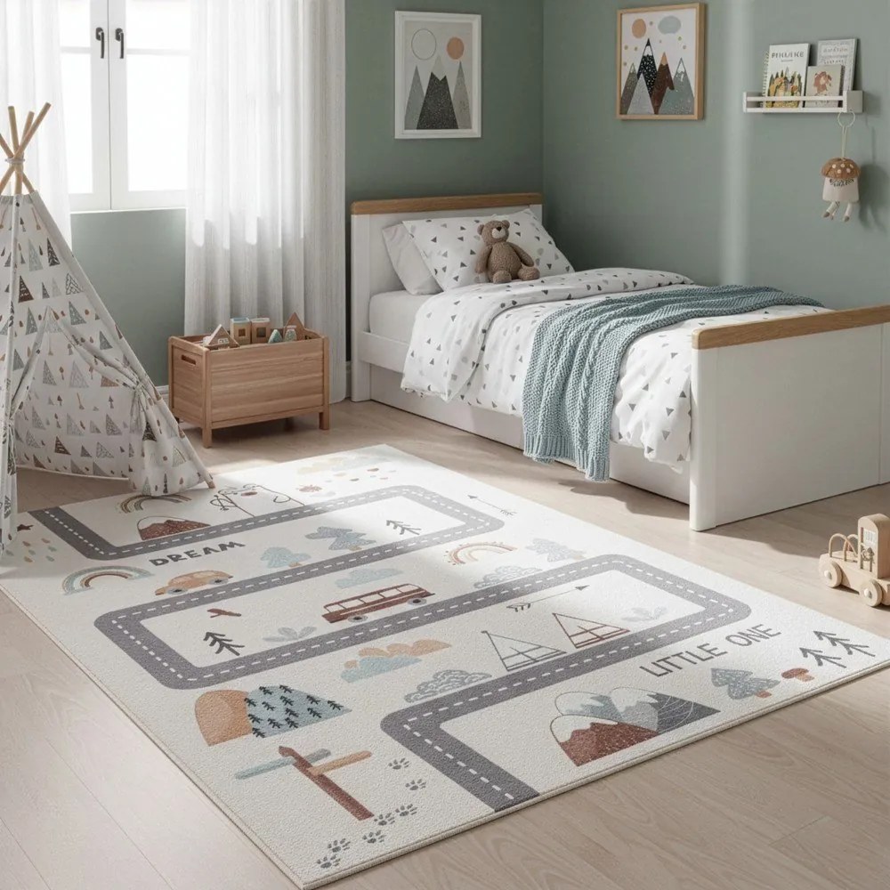 Krémovobiely prateľný detský koberec 160x230 cm Coco 1134 – Ayyildiz Carpets