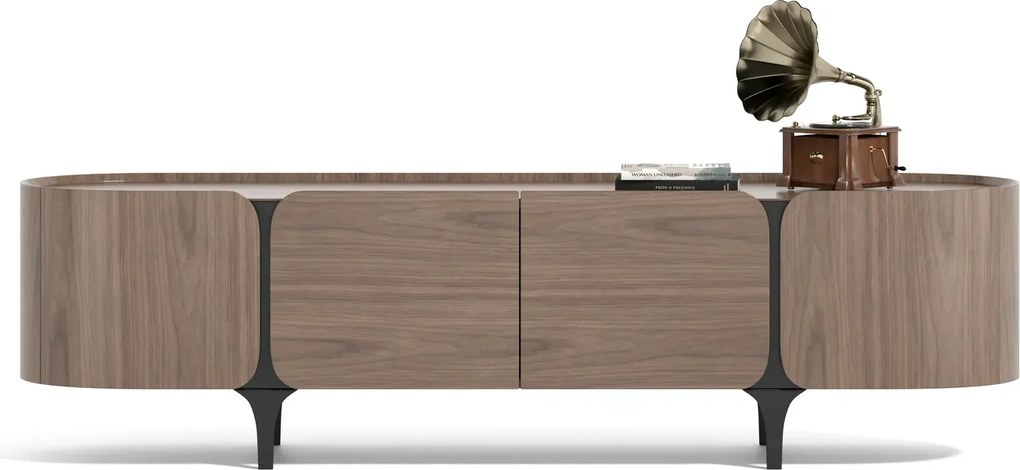 TV stolek Sileno 200 cm ořech/černý