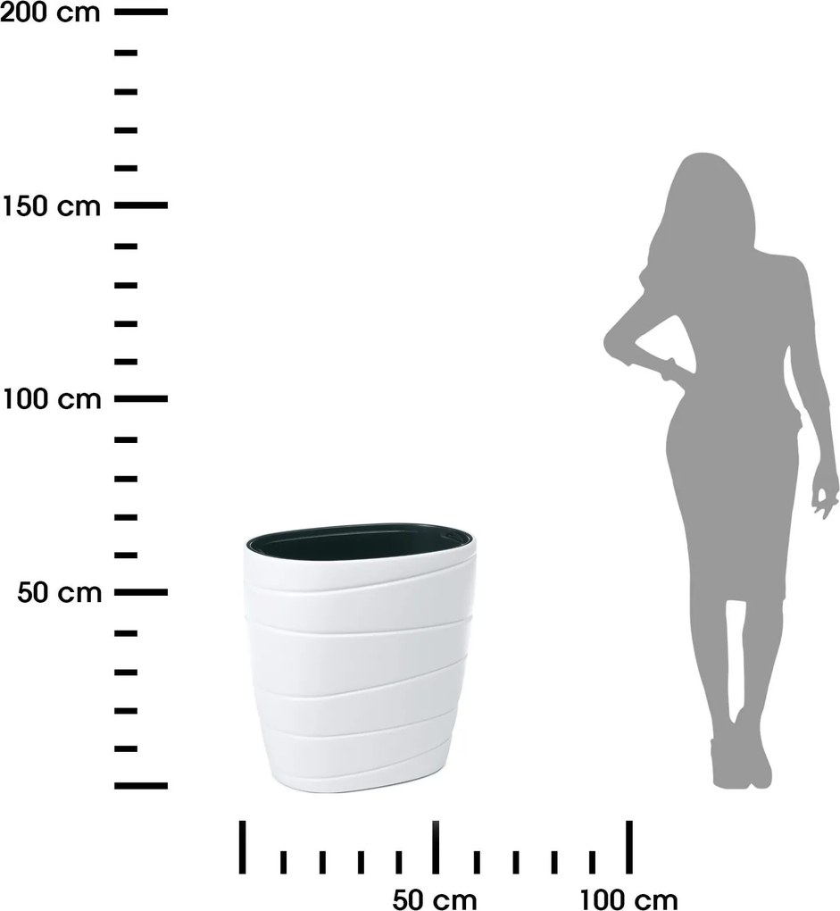 PLASTOVÝ KVETINÁČ LAVRIO 60X60 CM BIELA