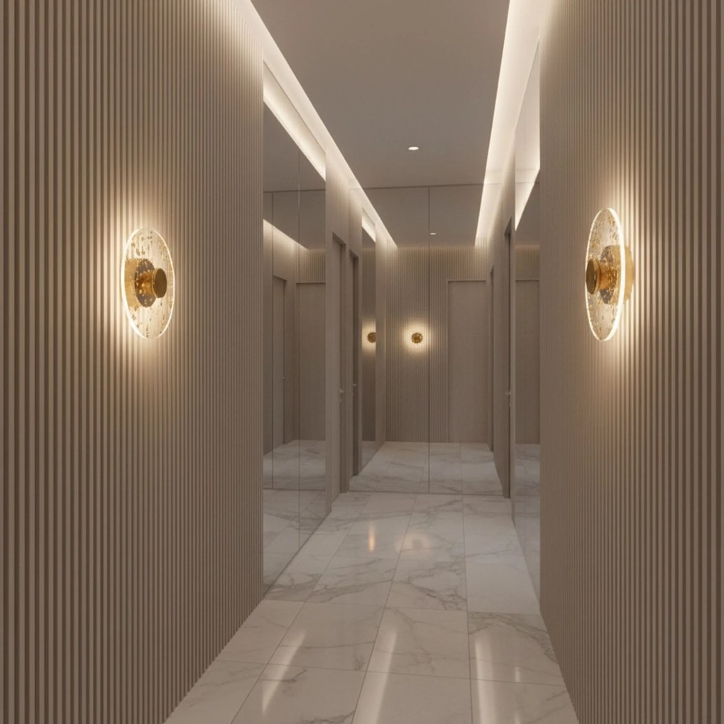 Toolight Toolight, LED nástenné svietidlo 20cm, 3,6W, 4000K, APP1795-W, zlatá matná, OSW-04363