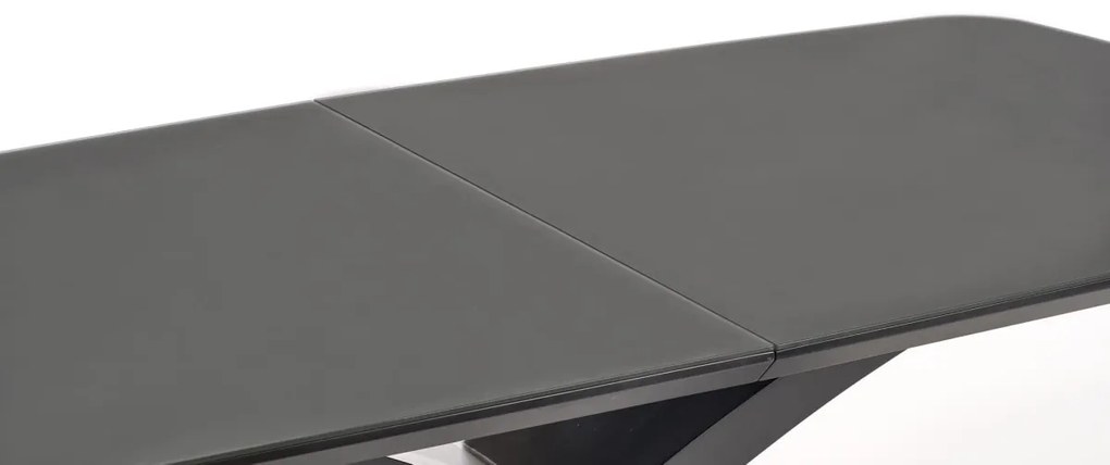 Rozkladací jedálenský stôl Silvestro 180/220 cm sivý/čierny