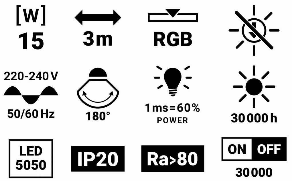 BERGE LED pásik RGB - Tuya Smart Home WiFi - 3m