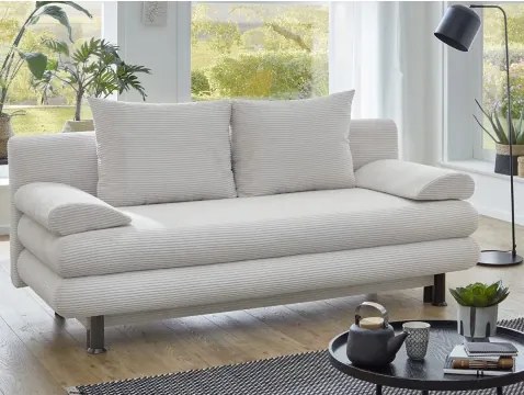 Rozkladacia pohovka Bert, krémová strukturovaná látka%