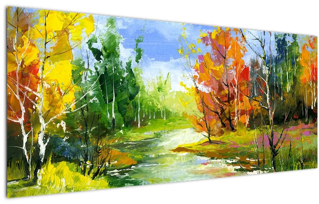 Obraz - Maľba krajiny (120x50 cm)