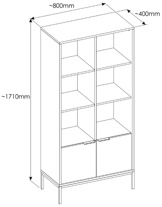 Knižnica AUSTIN čierna
