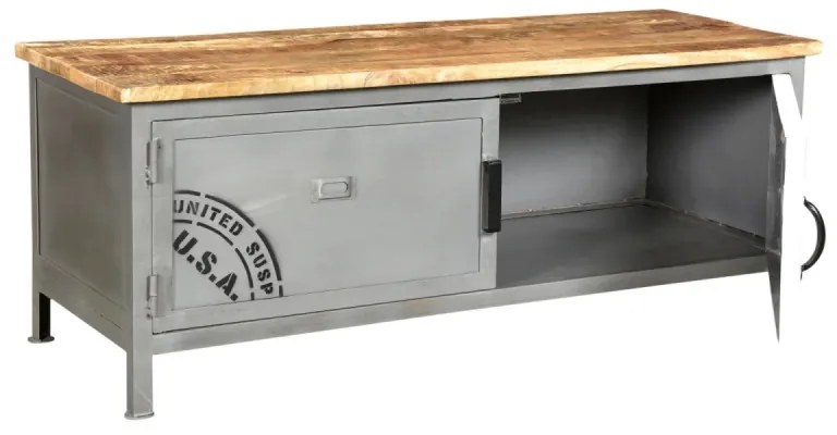 furniture-nabytek.cz - Masívny TV stolík Pinetown z mangového dreva, lakovaný, viacfarebný