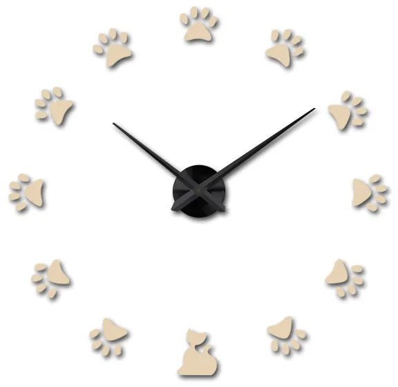 Moderné nalepovacie nástenné hodiny SS | 3D hodiny 12S017 Wanduhr