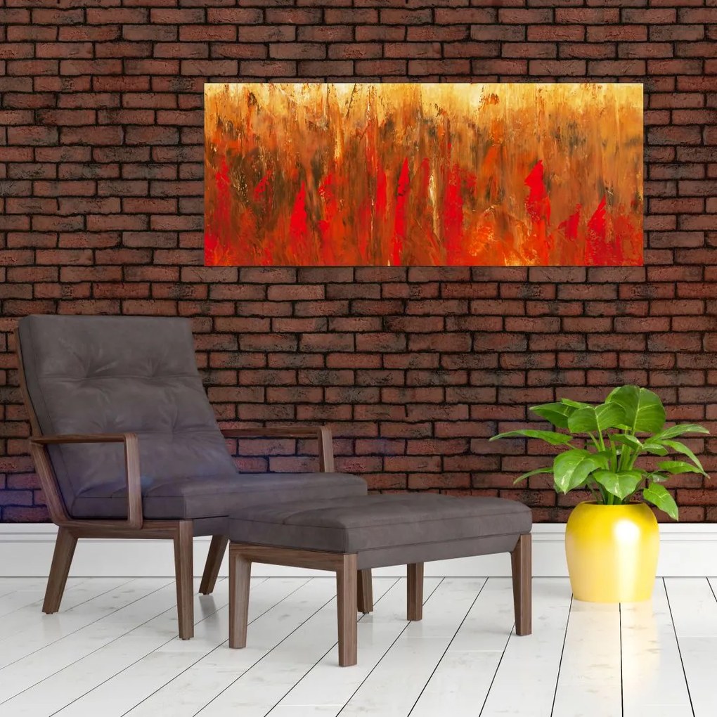 Obraz maľované abstrakcie (120x50 cm)