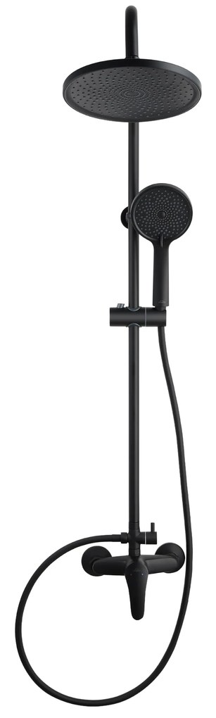 Invena Kalymnos, sprchová súprava s pákovou batériou, čierna matná, INV-AU-28-004-V