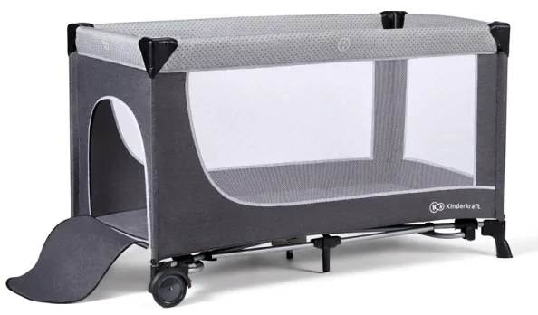KINDERKRAFT - Cestovná postieľka LEODY šedá