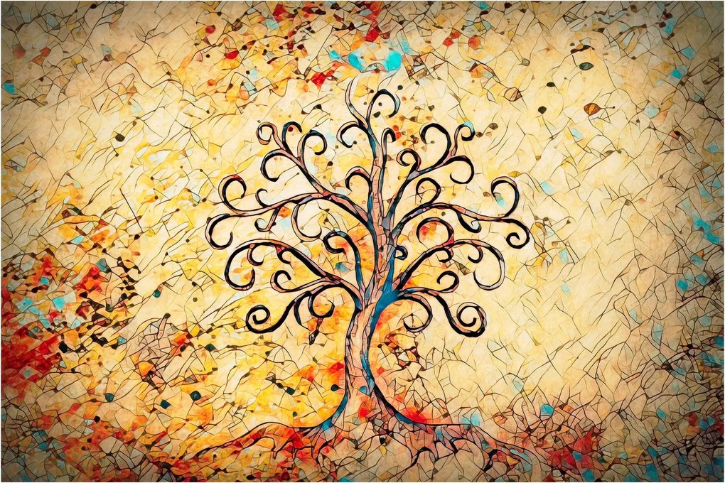 Obraz - Mozaikový strom života (90x60 cm)