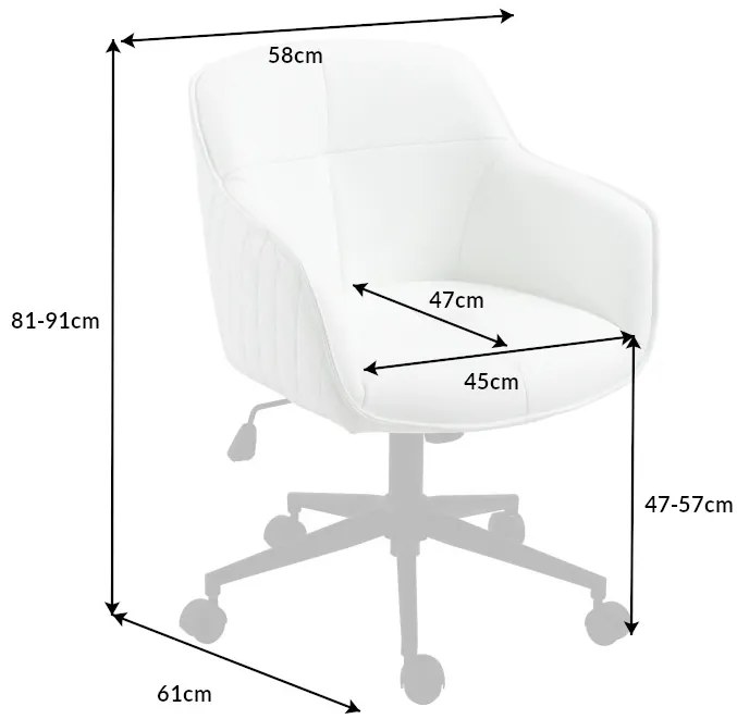 Kancelárska stolička Natasha biela