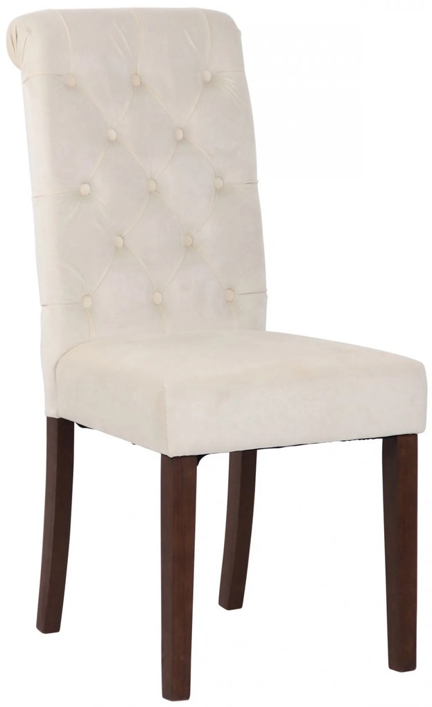 Jedálenská stolička Lisburn - zamat - Krémová