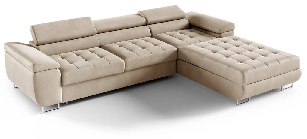 Rohová rozkladacia sedacia súprava 272 JENNY Sivá Vogue Ľavá