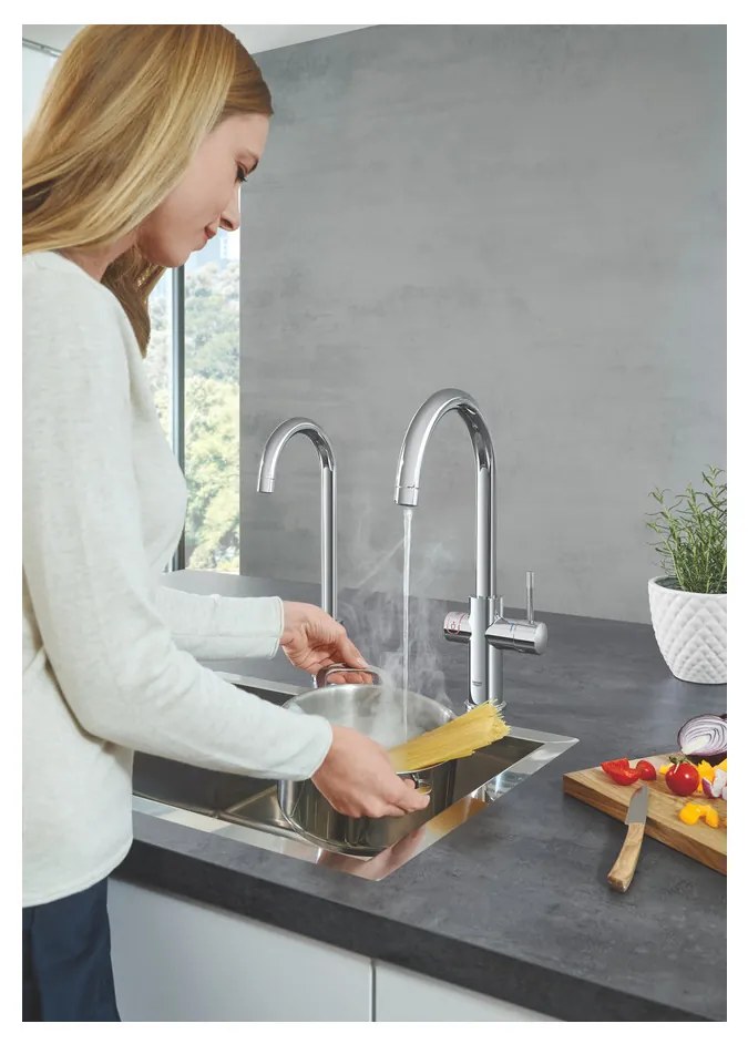 GROHE Red Duo - Batéria a bojler, veľkosť L, chróm 30079001