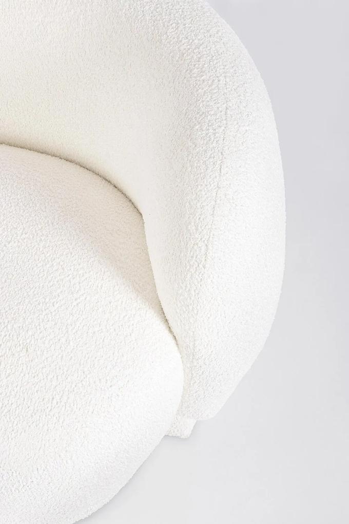 Dvojmiestna pohovka tylla 191 cm bouclé biela MUZZA