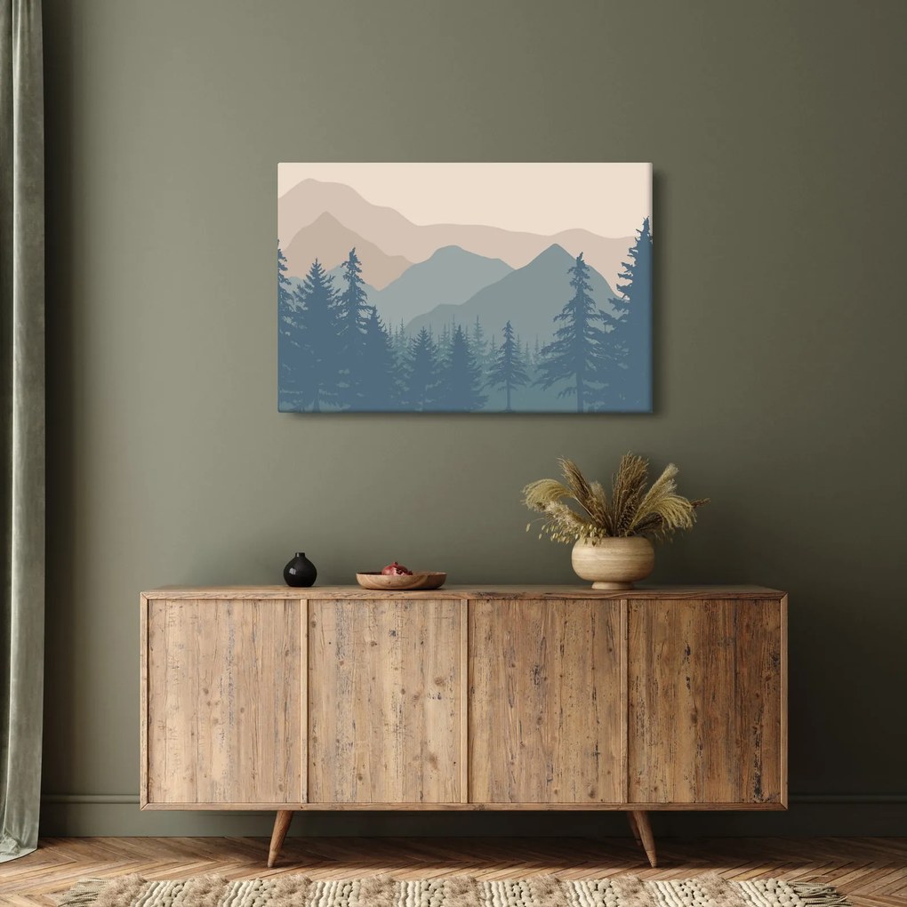 Obraz - Tyrkysové hory N⁰2 (90x60 cm)