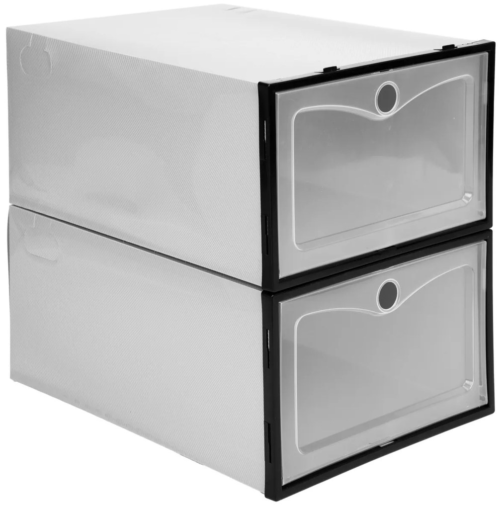 Sada 10 ks boxov na topánky OSLO sivá