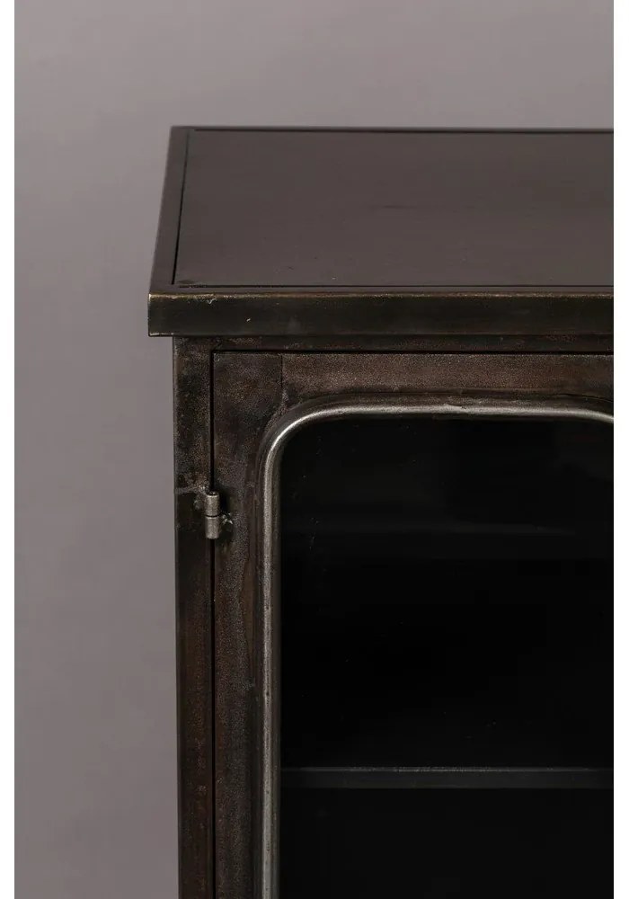 Čierna kovová vitrína 60x100x35 cm Denza – Dutchbone