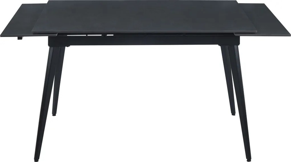 Vintino Rozkladací jedálenský stôl KORVIN 120–180 cm – grafit mat / čierna oceľ