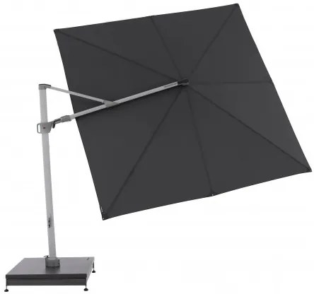 Knirps KNIRPS 320 x 320 cm - luxusný výkyvný záhradný slnečník s bočnou tyčou : Farba slnečníka - Tmavě šedá