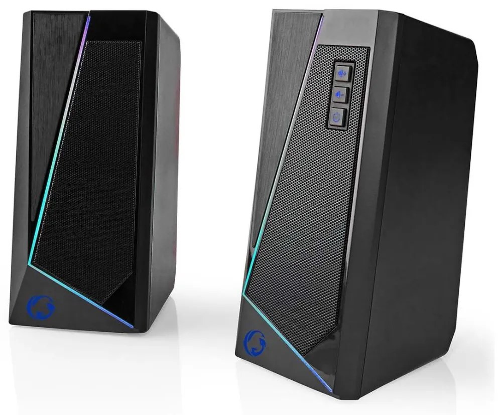 Nedis GSPR31020BK - SÚPRAVA 2x LED RGB Herný reprodukor 18W/5V