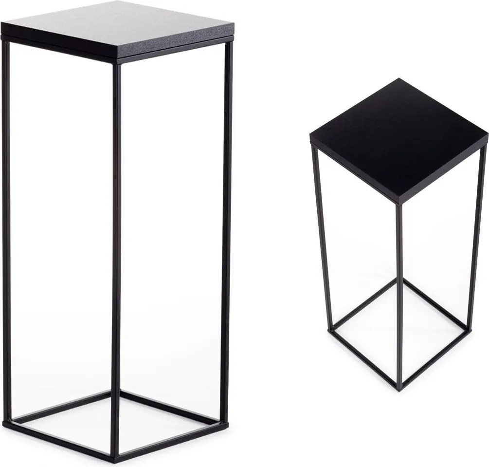 STOJAN NA KVETINÁČ BASICLOFT 60X24X24 CM ČIERNA