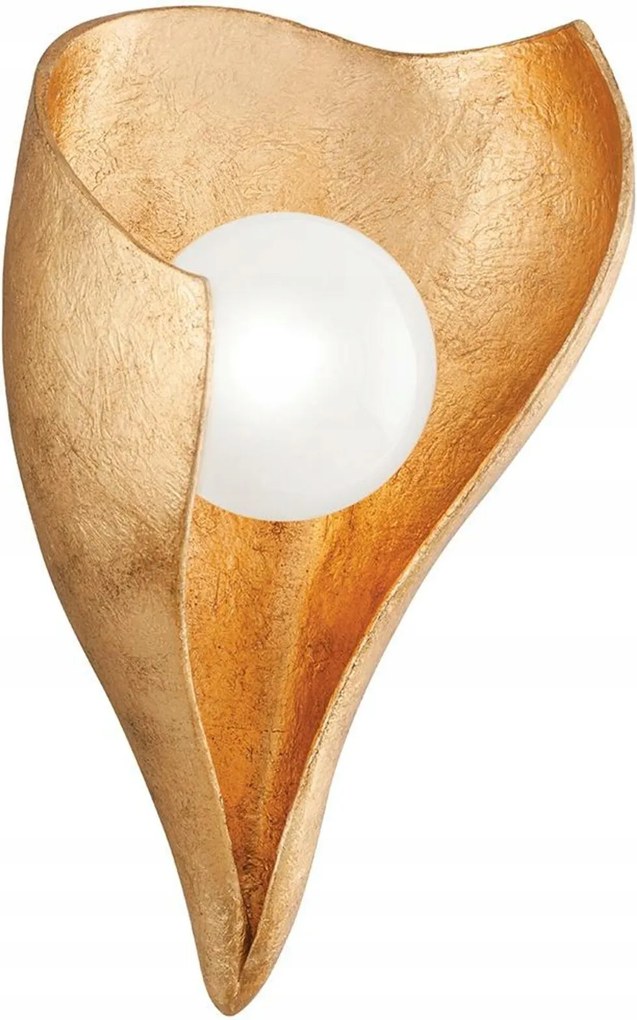 Hudson Valley nástenné svietidlo Moonstone oceľ/sklo zlatá/biela G9 1x6W 331-