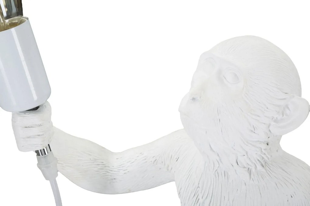 Stolná lampa Opica 55 cm biela