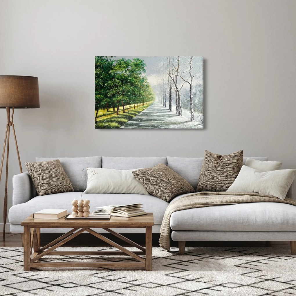 Obraz - Zima versus leto (90x60 cm)